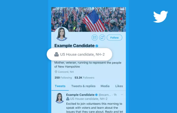 Twitter正为美国大选候选人重新引入标签功能